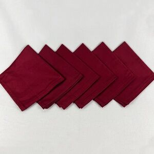 Red Dinner Napkins – 6 Pieces